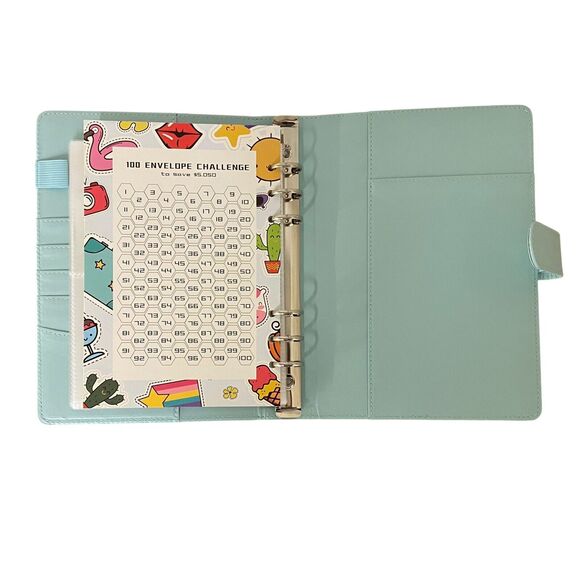 100 Envelope Challenge Binder Save $5050-Couples Goals 100 Day Savings Challenge - Picture 6 of 8